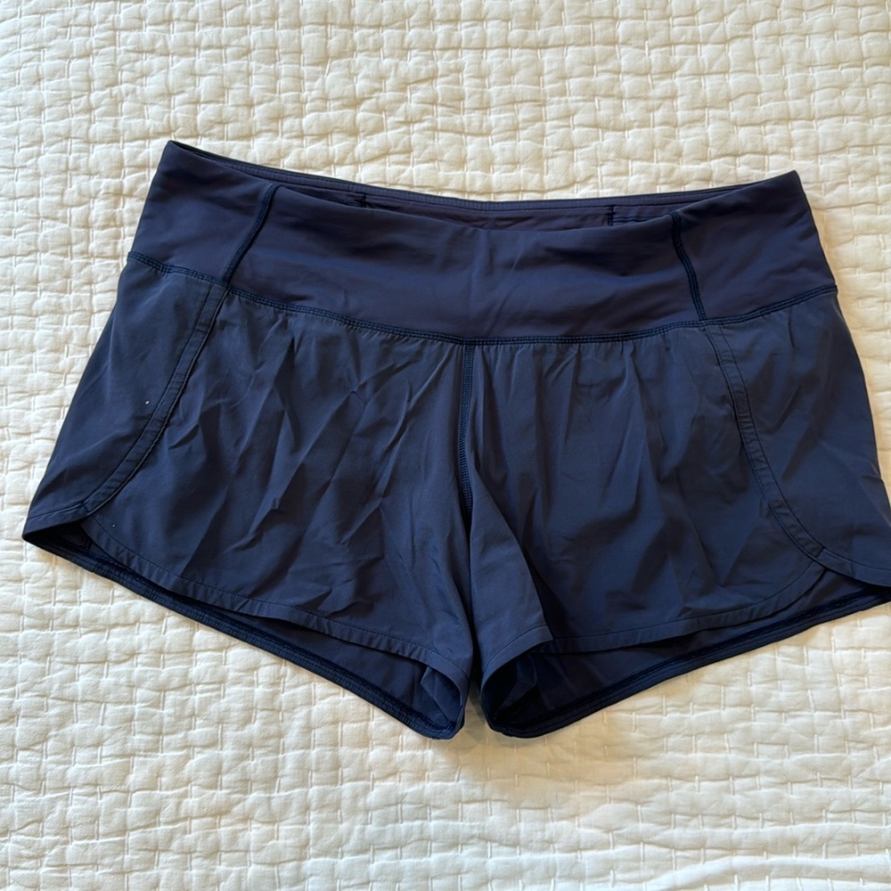Lululemon Navy Blue shorts size 10 inseam 4”